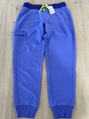 NWT FIGS Zamora Jogger Scrub Pants Electric Blue Medical Tech Vet Size S/P